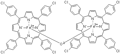 structure of CAS# 37191-15-4, mu-氧二[(5,10,15,20-四(4-氯苯基)卟啉)铁]