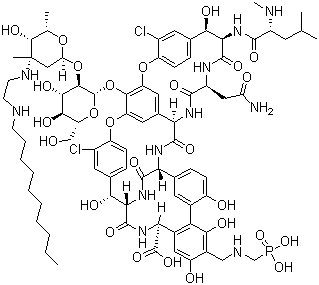 structure of CAS# 372151-71-8, N3''-[2-(Decylamino)ethyl]-29-[[(phosphonomethyl)amino]methyl]vancomycin