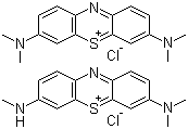 CAS # 37247-10-2, Azure II, 3,7-Bis(dimethylamino)phenothiazin-5-ium chloride mixt. with 3-(dimethylamino)-7-(methylamino)phenothiazin-5-ium chloride (1:1)