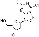 structure of CAS# 37390-66-2, 2,6-二氯嘌呤-2'-脱氧核苷