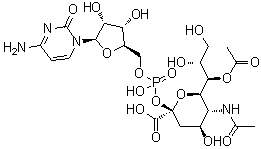 CAS 登录号：37399-47-6, N-乙酰基-alpha-神经氨酸 7-乙酸酯 2-(5'-胞苷酸氢酯)