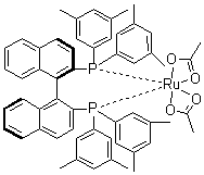 CAS 登录号：374067-50-2, [(R)-(+)-2,2'-双[二(3,5-二甲基苯基)膦]-1,1'-联萘]钌二乙酸盐
