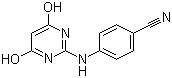 structure of CAS# 374067-80-8, 4-[(4,6-Dihydroxy-2-pyrimidinyl)amino]benzonitrile