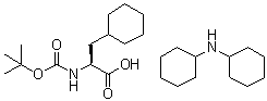 structure of CAS# 37462-62-7, (alphaS)-alpha-[[叔丁氧羰基]氨基]环己烷丙酸二环己基铵盐