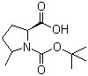 CAS 登录号：374929-20-1, (2S)-N-Boc-5-甲基吡咯烷-2-甲酸, (2S)-N-叔丁氧羰基-5-甲基吡咯烷-2-甲酸