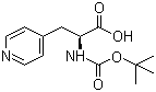 CAS # 37535-57-2, (S)-N-Boc-(4-Pyridyl)alanine, Boc-3-(4-pyridyl)-L-alanine, N-tert-Butoxycarbonyl-3-(4-pyridyl)-L-alanine