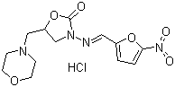 CAS 登录号：3759-92-0, 盐酸呋喃它酮, 5-(吗啉甲基)-3-[[(5-硝基-2-呋喃基)亚甲基]氨基]恶唑啉-2-酮盐酸盐