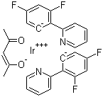 CAS 登录号：376367-95-2, 双[2-(2,4-二氟苯基)吡啶-C2,N'](乙酰丙酮)合铱(III)