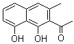 structure of CAS# 3785-24-8, 2-乙酰基-1,8-二羟基-3-甲基萘