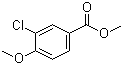 structure of CAS# 37908-98-8, 3-氯-4-甲氧基苯甲酸甲酯