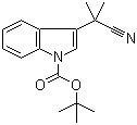 structure of CAS# 380626-46-0, 3-(1-氰基-1-甲基乙基)-1H-吲哚-1-甲酸叔丁酯