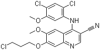 structure of CAS# 380844-49-5, 7-(3-氯丙氧基)-4-[(2,4-二氯-5-甲氧基苯基)氨基]-6-甲氧基-3-氰基喹啉
