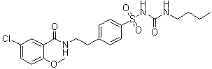 CAS # 38160-73-5, N-[4-[beta-(2-Methoxy-5-chlorobenzamido)ethyl]benzenesulfonyl]-N'-butylurea, N-[2-[4-[[[(Butylamino)carbonyl]amino]sulfonyl]phenyl]ethyl]-5-chloro-2-methoxybenzamide