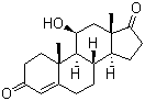11beta-Hydroxy-4-androsten-3,17-dione molecular structure (CAS 382-44-5)