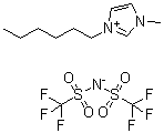 structure of CAS# 382150-50-7, 1-己基-3-甲基咪唑鎓二(三氟甲烷磺酰基)亚胺盐