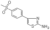 structure of CAS# 383131-95-1, 4-[4-(Methylsulfonyl)phenyl]thiazol-2-amine