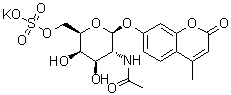 CAS # 383160-14-3, 7-[[2-(Acetylamino)-2-deoxy-6-O-sulfo-beta-D-galactopyranosyl]oxy]-4-methyl-2H-1-benzopyran-2-one monopotassium salt