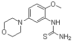 structure of CAS# 383870-59-5, N-[2-甲氧基-5-(4-吗啉基)苯基]硫脲