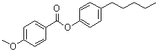 structure of CAS# 38444-13-2, 4-戊基苯基 4'-甲氧基苯甲酸酯