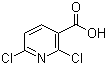 structure of CAS# 38496-18-3, 2,6-Dichloronicotinic acid