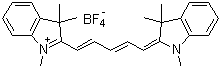 structure of CAS# 38575-74-5, 2-[5-(1,3-二氢-1,3,3-三甲基-2H-吲哚-2-亚基)-1,3-戊二烯-1-基]-1,3,3-三甲基-3H-吲哚鎓四氟硼酸盐