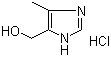 structure of CAS# 38585-62-5, 4-Methyl-5-imidazolemethanol hydrochloride