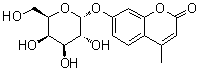 structure of CAS# 38597-12-5, 7-(alpha-D-吡喃半乳糖基氧基)-4-甲基-2H-1-苯并吡喃-2-酮