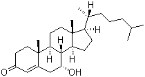 structure of CAS# 3862-25-7, 7-羟基-4-胆甾烯-3-酮