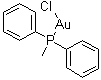 structure of CAS# 38686-38-3, (甲基二苯基膦)氯化金