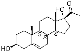 structure of CAS# 387-79-1, 3beta,17alpha-二羟基孕-5-烯-20-酮