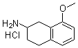 1,2,3,4-四氢-8-甲氧基-2-萘胺盐酸盐分子结构 (CAS 3880-76-0)
