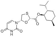 CAS # 389128-28-3, Lamivudine Impurity 27, (2R,5S)-5-(3,4-Dihydro-2,4-dioxo-1(2H)-pyrimidinyl)-1,3-oxathiolane-2-carboxylic Acid (1R,2S,5R)-5-Methyl-2-(1-methylethyl)cyclohexyl Ester