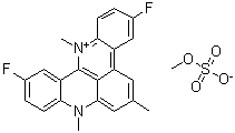 structure of CAS# 390362-78-4, 3,11-二氟-6,8,13-三甲基-8H-喹啉并[4,3,2-kl]吖啶鎓硫酸甲酯盐