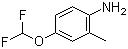 structure of CAS# 39211-57-9, 4-(二氟甲氧基)-2-甲基苯胺