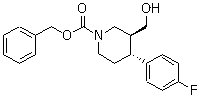 CAS # 392328-26-6, (3S,4R)-4-(4-Fluorophenyl)-3-(hydroxymethyl)-1-piperidinecarboxylic acid phenylmethyl ester, (3S,4R)-trans-N-Benzyloxycarbonyl-4-(4-fluorophenyl)-3-hydroxymethylpiperidine