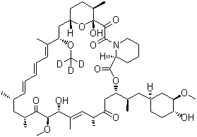 structure of CAS# 392711-19-2, 三氘代雷帕霉素