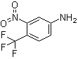 structure of CAS# 393-80-6, 3-Nitro-4-(trifluoromethyl)aniline