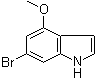 structure of CAS# 393553-57-6, 6-Bromo-4-methoxy-1H-indole