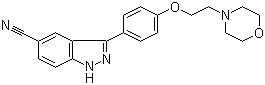 CAS # 395103-65-8, 3-[4-[2-(Morpholin-4-yl)ethoxy]phenyl]-1H-indazole-5-carbonitrile
