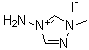 structure of CAS# 39602-93-2, 4-Amino-1-methyl-1,2,4-triazolium iodide