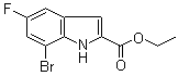 structure of CAS# 396076-60-1, 7-溴-5-氟-1H-吲哚-2-羧酸乙酯