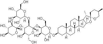 structure of CAS# 39941-51-0, 龙葵螺甙 A