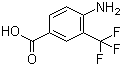 CAS # 400-76-0, 4-Amino-5-trifluoromethylbenzoic acid, 4-Amino-3-(trifluoromethyl)benzoic acid