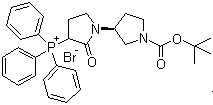 structure of CAS# 400045-51-4, [(3'S)-1'-叔丁氧羰基-2-氧代[1,3'-联吡咯烷]-3-基]三苯基溴化鏻