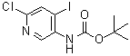 structure of CAS# 400777-00-6, (6-氯-4-碘吡啶-3-基)氨基甲酸叔丁酯