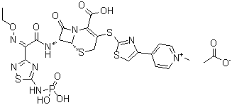 structure of CAS# 400827-46-5, 头孢洛林酯乙酸盐