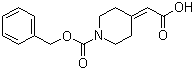 CAS 登录号：40113-03-9, 1-苄氧羰基哌啶-4-亚基乙酸, 4-羧基亚甲基哌啶-1-甲酸苄酯