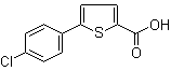 structure of CAS# 40133-14-0, 5-(4-Chlorophenyl)thiophene-2-carboxylic acid