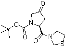 structure of CAS# 401564-36-1, (2S)-4-氧代-2-(3-噻唑烷基羰基)-1-吡咯烷羧酸叔丁酯
