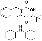 structure of CAS# 40163-88-0, N-叔丁氧羰基-N-甲基-L-苯丙氨酸二环己胺盐